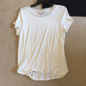 White T-Shirt with Gray Details